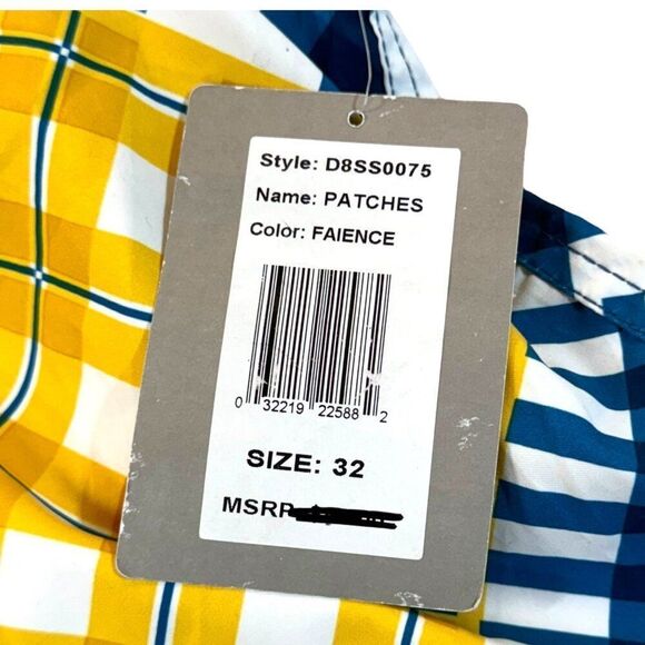 RedSand Patches Mens Board Shorts Swim Trunks Bathing Suit 32 Faience Blue READ - Picture 5 of 6